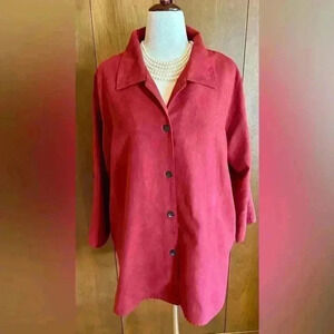 FROM LUXURY DESIGNER CAROLINE ROSE: SUEDE-LIKE BLOUSE AND/OR JACKET, SIZ…